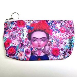Frida Kahlo small travel makeup pencil, brush bag